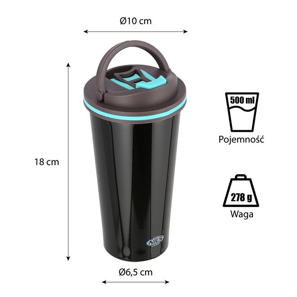 NCB18 BLACK THERMAL MUG NILS CAMP
