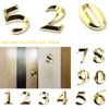 ABS Injection Molding Door Number Golden Door Digits 0 To 9 Creative Plate Label  Outdoor