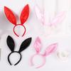 Plush Rabbit Ear Shape Headband Bowtie and Tail Set Carnival Costume Supplies