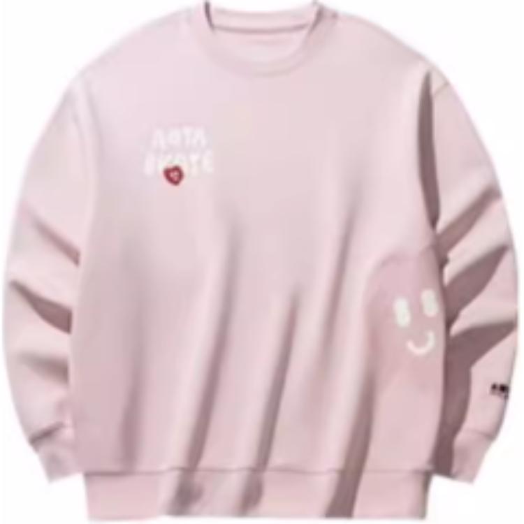 

Anta Casual Loose Round Neck Sweatshirt Unisex tops Soft-Pink 172528703-1 M