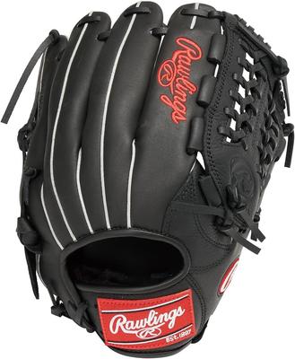 Rawlings Adult Baseball Glove GRXASPLN55 Inch Soft Baseball Black Glove [Special Edition] 11.75 All-Round Left-Handed