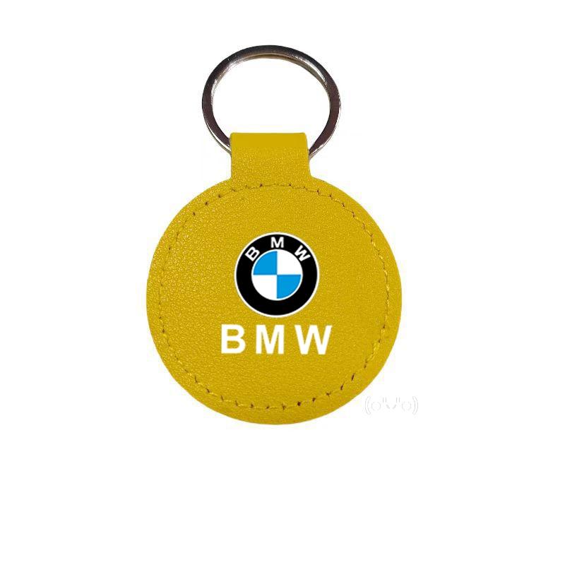 Leather Car Badge Keychain Keyring Styling Key Ring Pendan Gifts For BMW M 1 2 3 4 5 7 Series X6 X7 F10 F30 E46 E60 Car Sticker npdf01