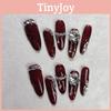 Ongles tendance faits à la main Xs S M L Rose Tulipe Coquillage Patte de Chat Nœud Étoilé Papillon Léopard Imprimé Vache Étoile Bonbon