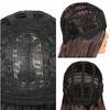 Perucas Castanhas para Homens Peruca Sintética Peruca Ondulada com Partição ao Meio Cabelo Sintético Castanho Escuro Ombré Longo Perucas para Festa de Halloween Cosplay