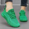 Spring Summer Green Women Casual Shoes Breathable Mesh Knitted Sneakers Lightweight Tennis Women's Shoes Ladies Running Shoes