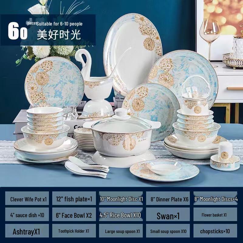 Баштинг Цзиндэчжэнь Керамический Столовый Сервиз в Европейском Стиле