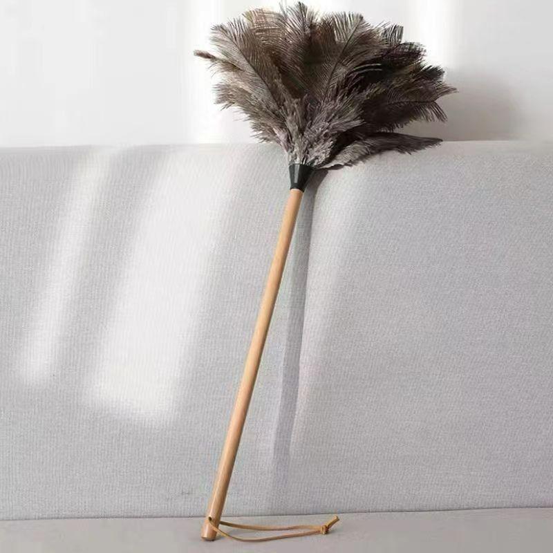 Genuine Ostrich Feather Duster Anti-static Lint-free Cleaning Brush for Home & Car Dust Removal