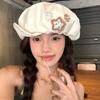 Vintage Star Pattern Womens Octagon Hat With Breathable Polyester For Spring And Summer Casual Wear