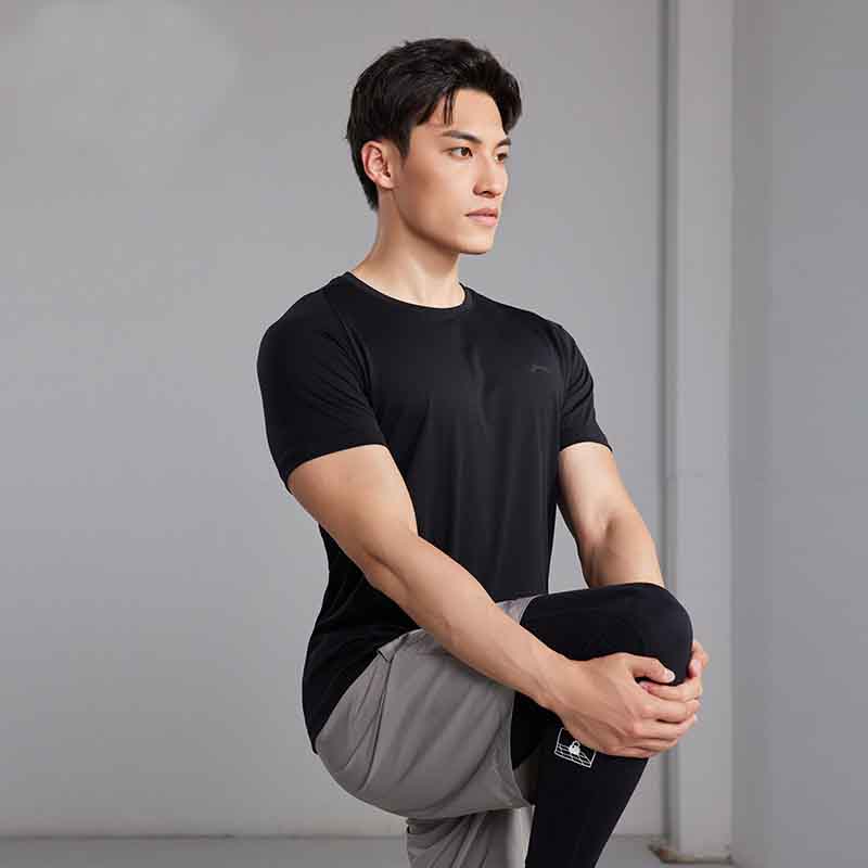 Li-Ning Round Neck Quick-Dry Cool Breathable Short Sleeve T-Shirt Men Tops White ATSU819-2