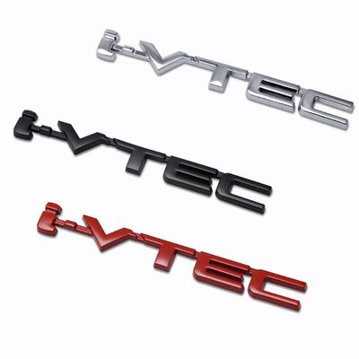 Autocollants de coffre de garde-boue latéraux arrière de voiture avec Logo i-vtec en métal 3D pour INSPIRE CR-V UR-V adapté au module VTEC