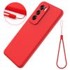 For Oppo Reno12 Pro 5G (Global) Liquid Silicone Case Shockproof Phone Cover with Wrist Strap