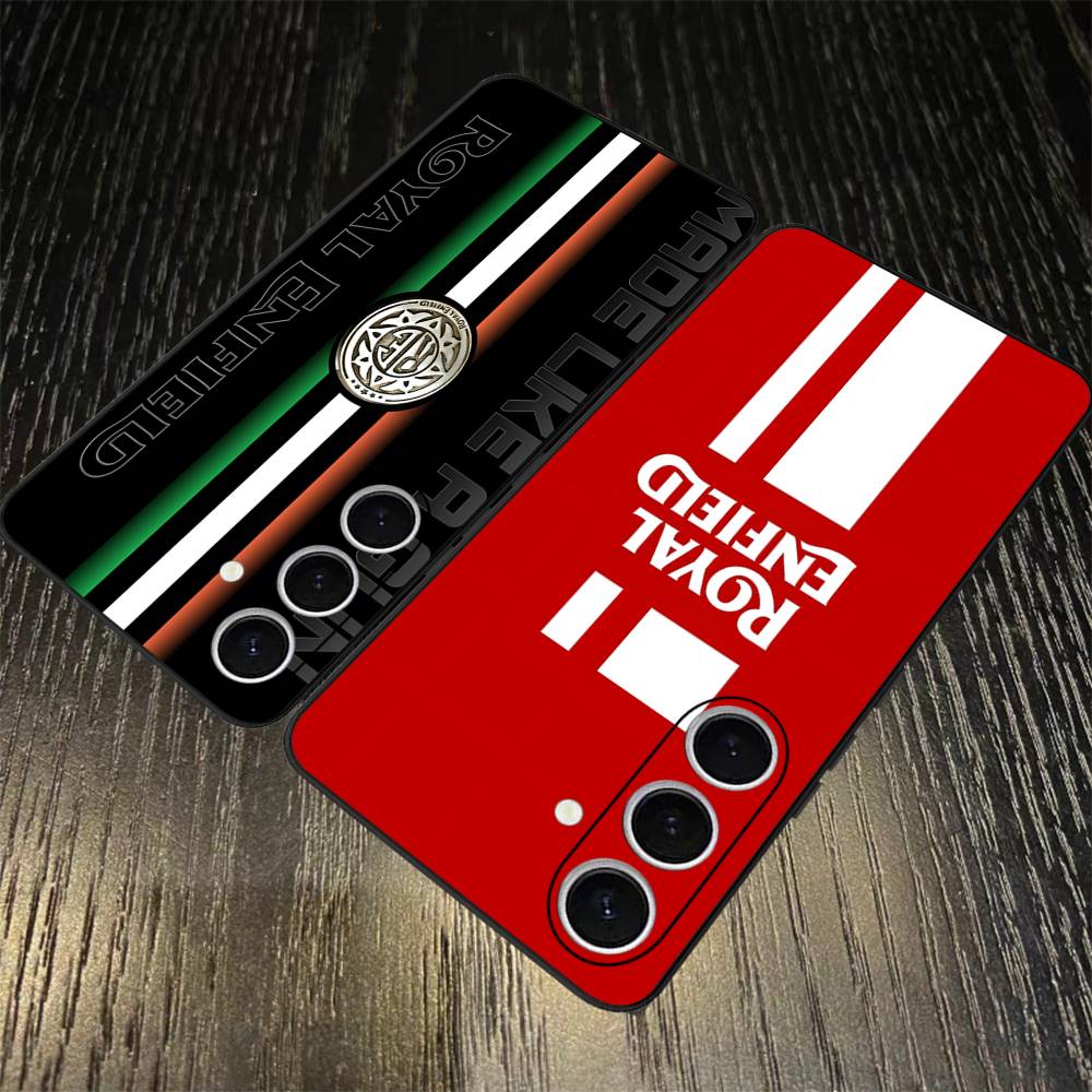R-ROYALS E-ENFIELDS Logo Phone Case For Samsung S 24 Fe 25 Ultra Plus 20 Lite 21 30 22 23 24 22 Ultra 5G Fundas