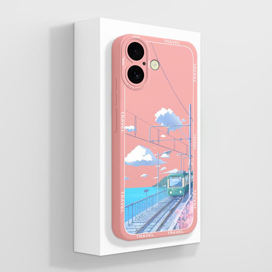 Cute Panda Case For iPhone 16 /16Plus/16Pro/16ProMax iPhone16+ Back Cover Sof Liquid Silicone Full Protection Bumper Funda Coque