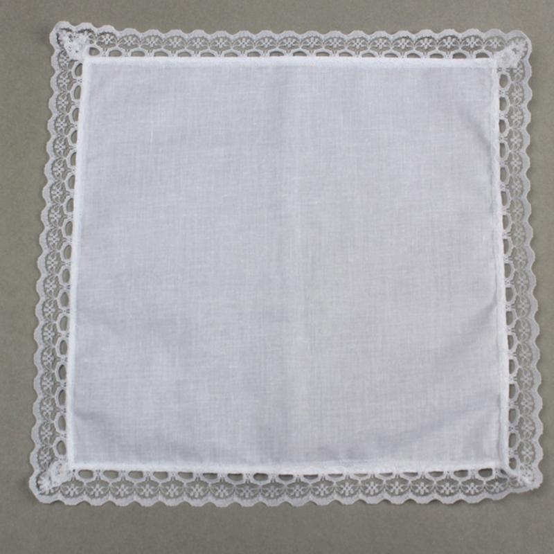 White Lace Handkerchief for Women Wedding Handkerchief Pocket Handkerchief for Bride Groom Wedding Gift
