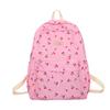 Pattern Cherry Sweet And Letter Decor Student Backpack For School And Use Daily