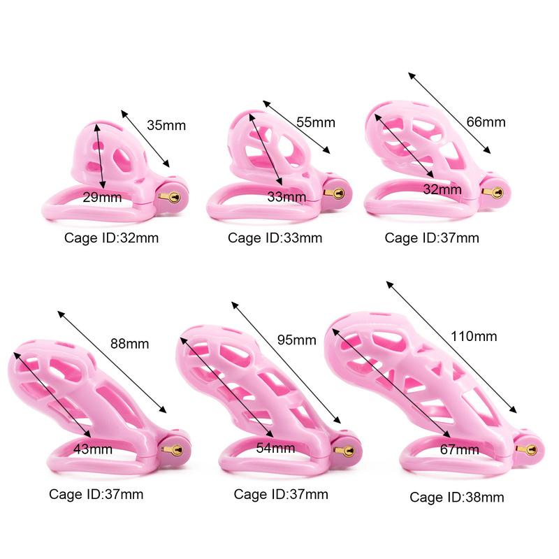 6 sizes CB Nylon Chastity Cage Sex Toy Male Penis Bondage Restraint Sex Game for Couple Penis Ring Nano Nub Erotic Urethral Lock