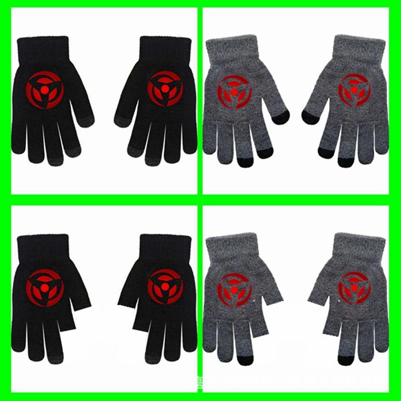 One Piece, Luffy, Chopper, Zolona Mero, Anime Online Game Peripheral Gloves, Gray Full-finger Autumn and Winter Warm and Cold Protection