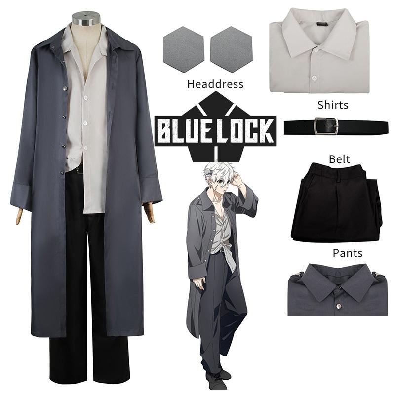 Blue Lock Prison Cos Nagi Seishiro Costume Set For Halloween Xs-xxxl Sizes M