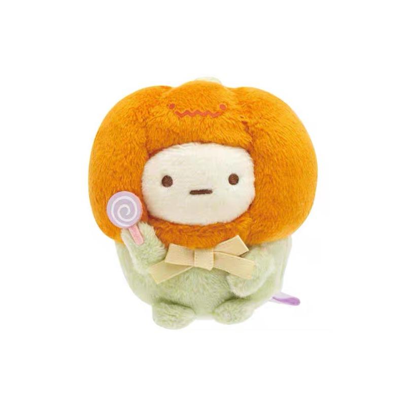 Kawaii Anime San-X Sumikkogurashi Sumikko Gurashi Stuffed Toys Halloween Pumking Dinosaur Rilakkuma Plush Keychain Kids Gifts