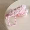Plush Bow Diamond Lattice Rabbit Ears Phone Case for iPhone 17/16 Pro Max
