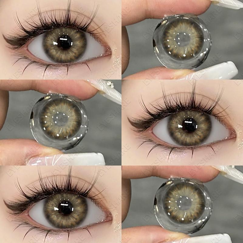 Eyeshare 1 Pair Holland Yearly Contact Lenses Blue Colored Eye Contacts Natural Gray Pupils For Men