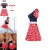 Elegante Costume Sexy da Donna Adulta con Personaggio Minnie Mouse a Pois per Halloween
