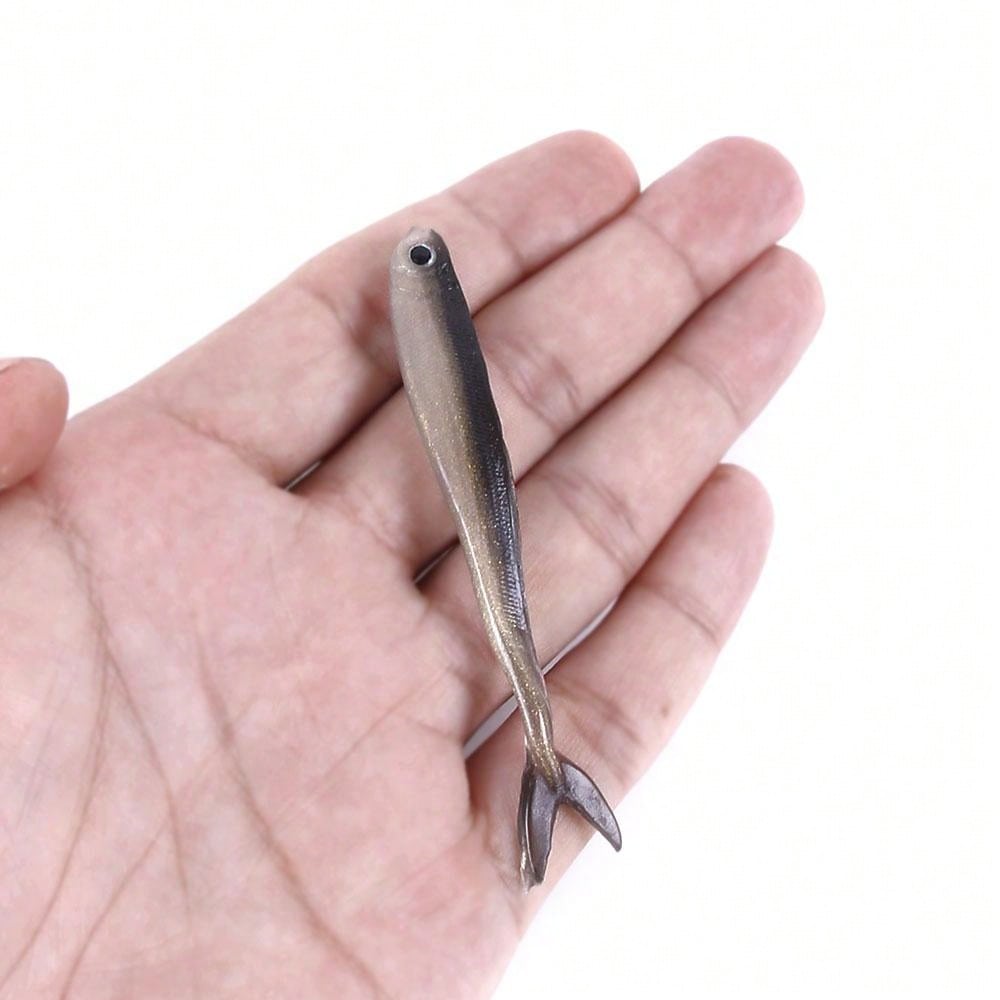 10pcs/bag Bionic Fish Tail Design Double Color Mini Fish Lure 8cm/2.2g For Sea Fishing Freshwater Angling Artificial Bait Fishing Tackle
