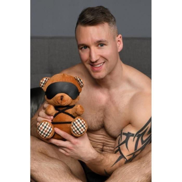 Ours en peluche - Bondage Teddy Bear - Taille unique - 21,6 x 15,2 x 14 cm - Pour adultes - Marron
