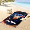 Name Custom Basketball Art Print Beach Towel, Large Soft Quick Dry Towel for Beach Camping Swimming