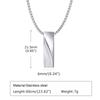 Vnox Kleine Möbius-Stab-Halsketten für Männer Frauen, Unisex Schwarzer Edelstahl 3D Vertikaler Stab-Anhänger, Lässiges Halsband