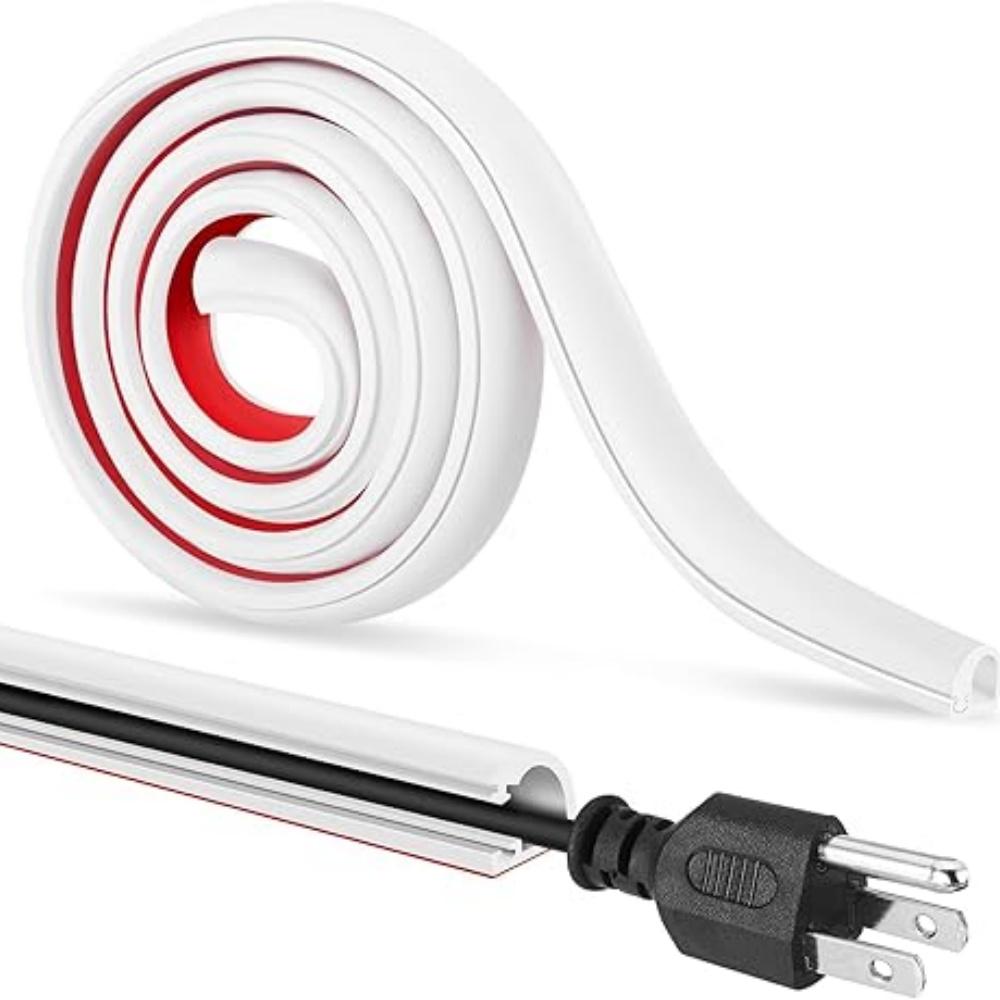 1pc 2mX1.5cm Floor Cable Cover Self-Adhesive Cable Anti Extrusion Extension Wiring Duct Protector Wire Organizer for Floor