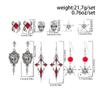 New Popular Halloween Skeleton Bat Earrings with Gothic Style Earrings Design Goth Cross Rose Piercing Earrings Jewelry Earrings