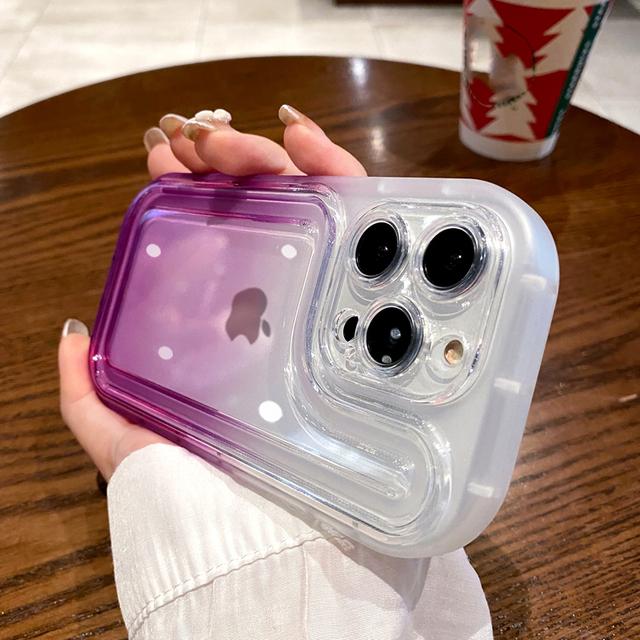 Pouzdro na telefon Gradient Clear Bumper pro Iphone 14pro Max 13 12 11 Pro Max 14 Plus Nárazuvzdorná ochrana fotoaparátu Měkký duhový kryt