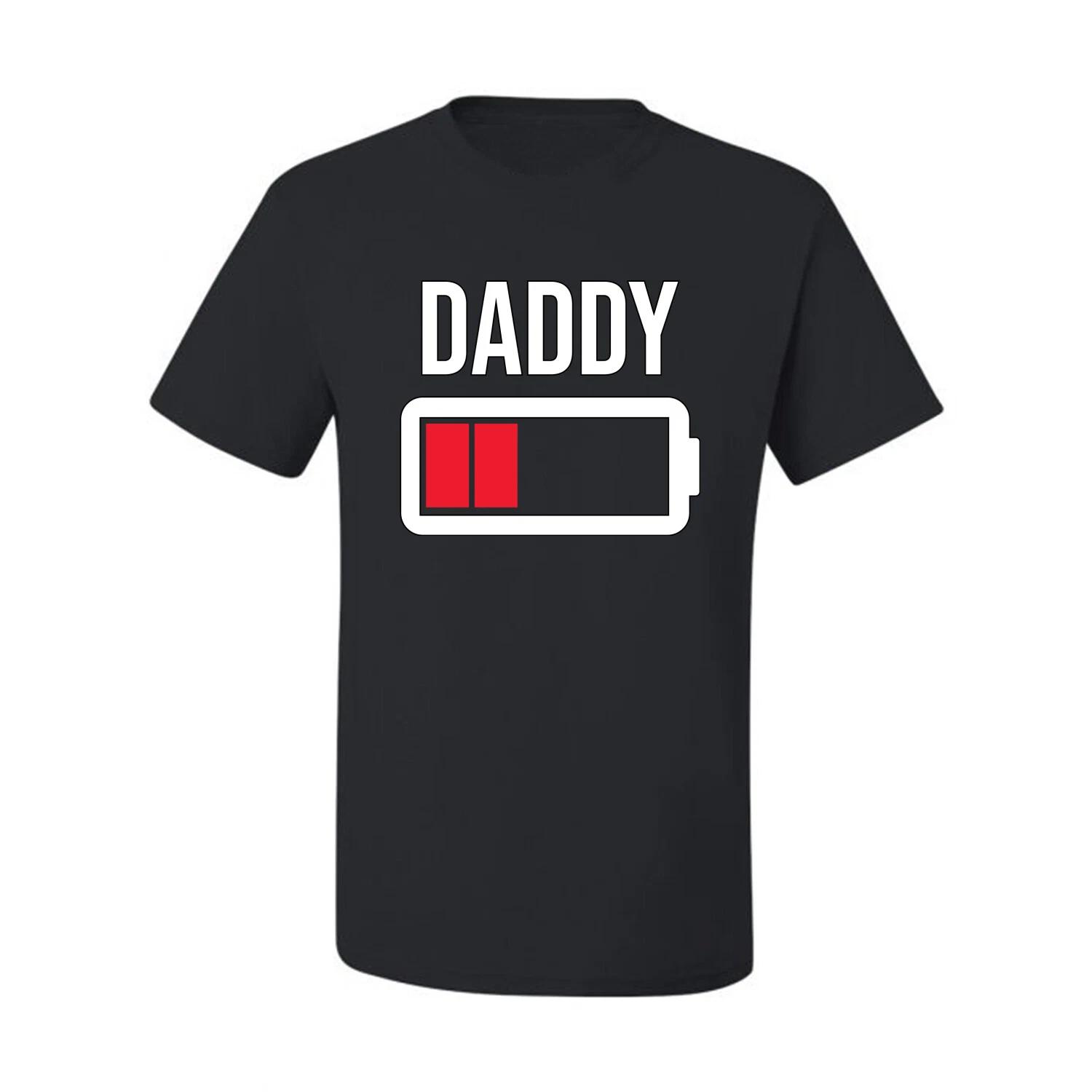 Daddy Mommy Brother Sister Baby Battery Matching Family Men Graphic T- Shirt 2XL