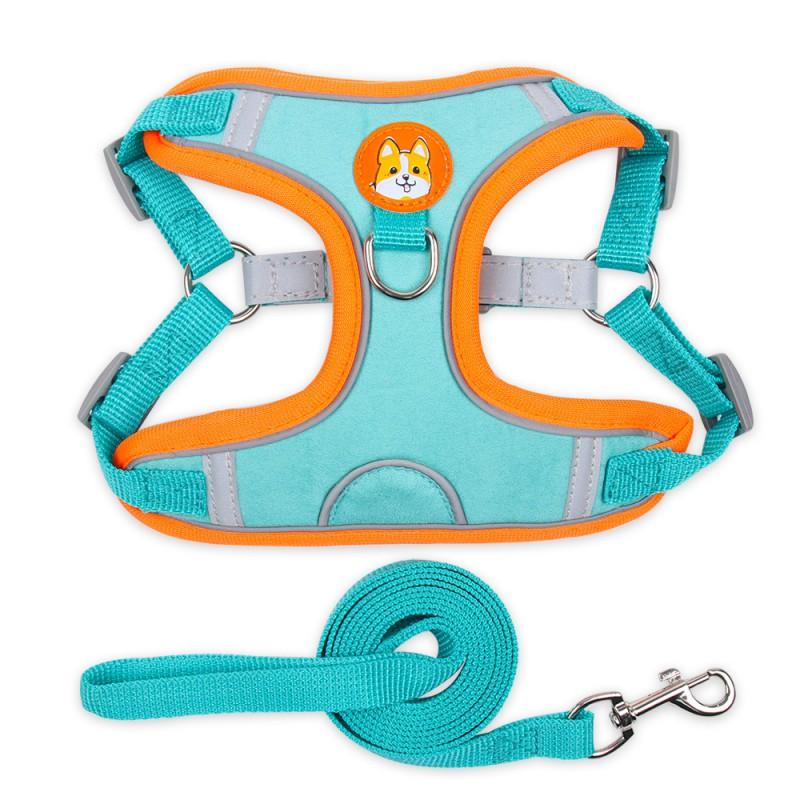 Lightweight Breathable Dog Harness Vest Quick Dry Leash Set Small Medium Dogs