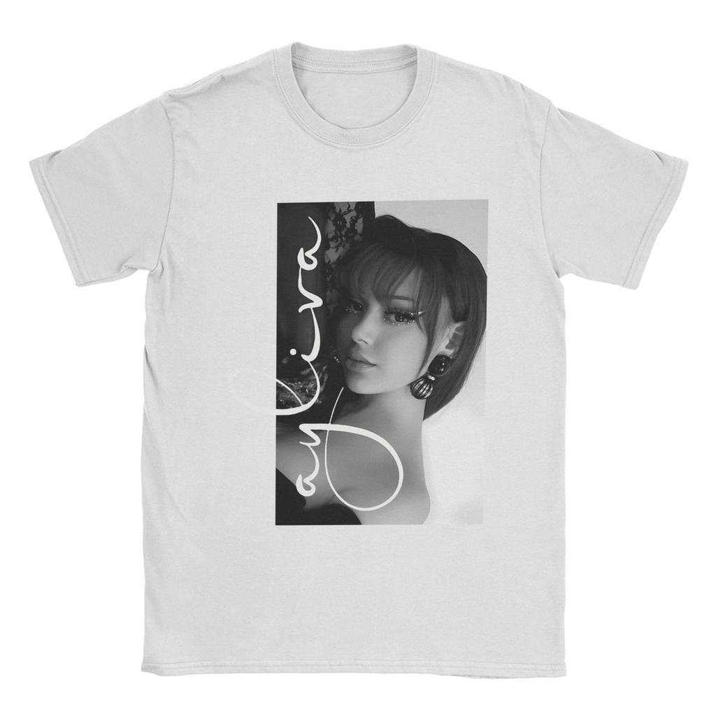 Ayliva T-shirt för män Nyhet 100% bomulls-t-shirts Rund hals Kortärmad T-shirt Grafiska kläder