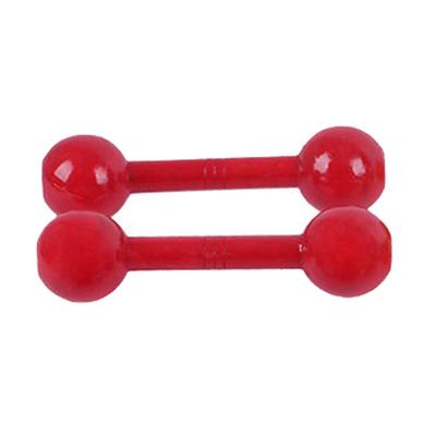 Holz Kinder Bunte Hantel Bodybuilding Training Fitness Sport Übung Spielzeug(Abgerundet Rot)