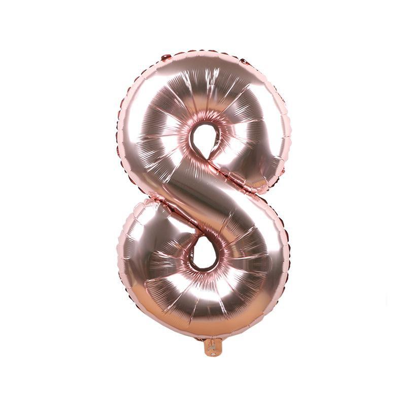 32 Inch Digital Aluminum Film Balloon, Medium Digital Gold Silver Red Black Gradual Change Color Birthday Decoration Wedding Party Balloon