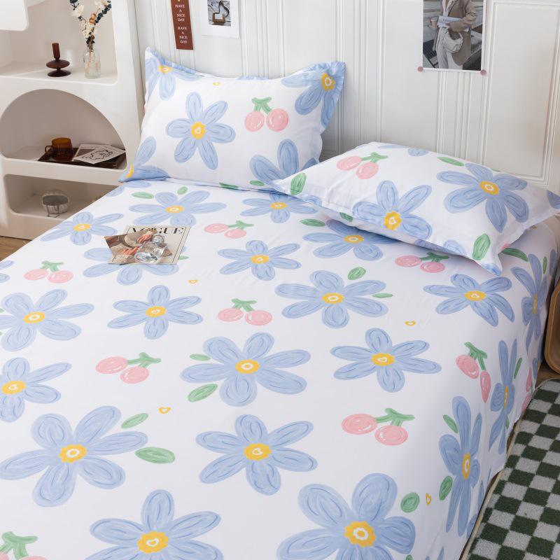 Winter Single Bed Sheet and Quilt Cover Set - 1.5m, Washed Cotton, Includes Pillowcase, Dormitory Style