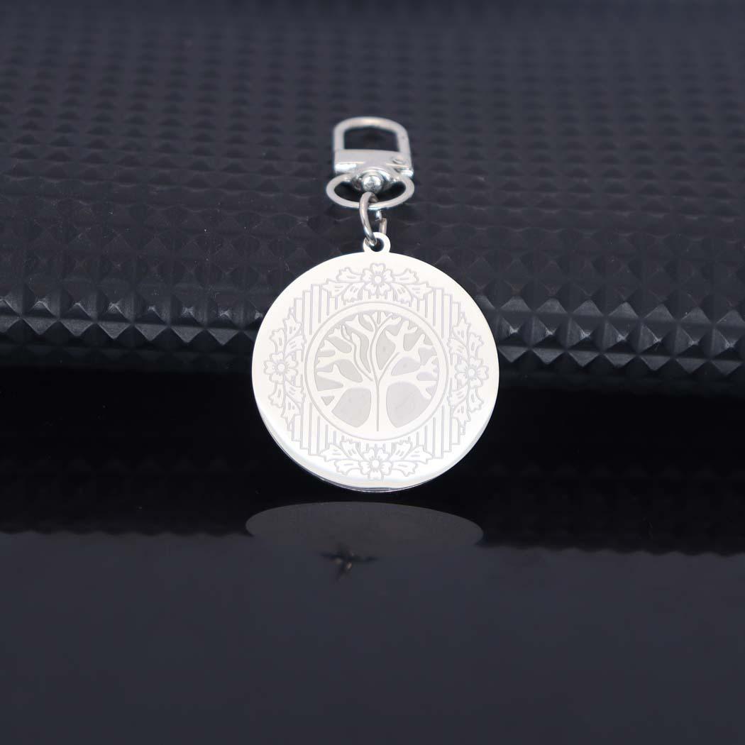 Новая модная брелок-подвеска  Древо жизни  из нержавеющей стали серебряный