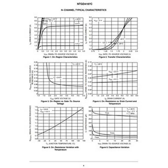 Original NTGD4167CT1G TSOP-6 N+P Channel MOSFET
