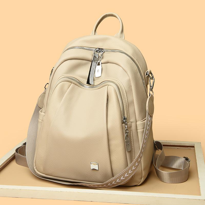 Luxury Designer Backpack Women Large Capacity Travel Bag Fashion High Quality Leather School Bags Casual Bagpack Elegant Girls