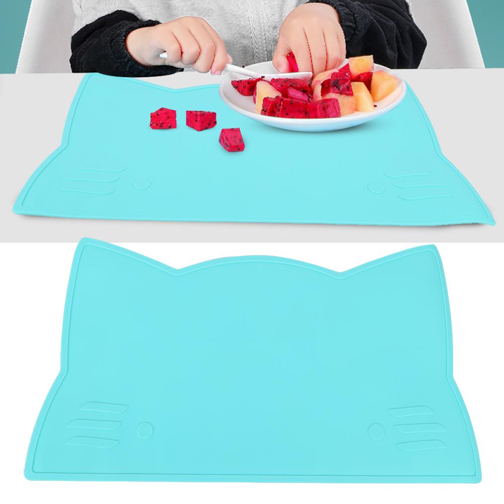 Suport de masă pentru bebeluși din silicon cu ventuză, antiderapant, termoizolant, pentru copii mici(Menta verde )