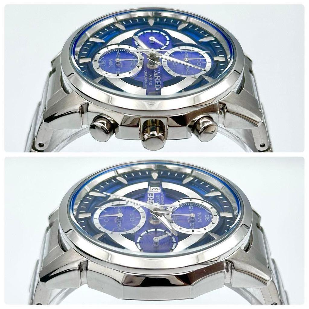 Used [In Very Good Condition] Seiko WIRED Apollo Solar Chronograph Blue Dial
