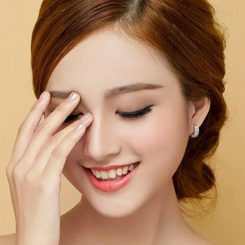 classic simple temperament gold Color Stainless Steel Twist Round Hoop Earring for Women Charm korea Earring Jewelry Accessories