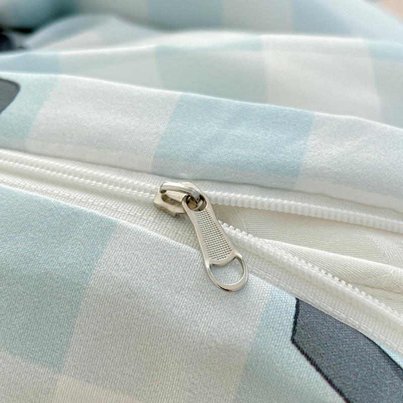 Class A Maternal And Infant Grade, Washed Cotton Cartoon Four-Piece Set, Xiaoxiangfeng Bed Sheet Quilt Cover, Student Dormitory 3Pcs Set