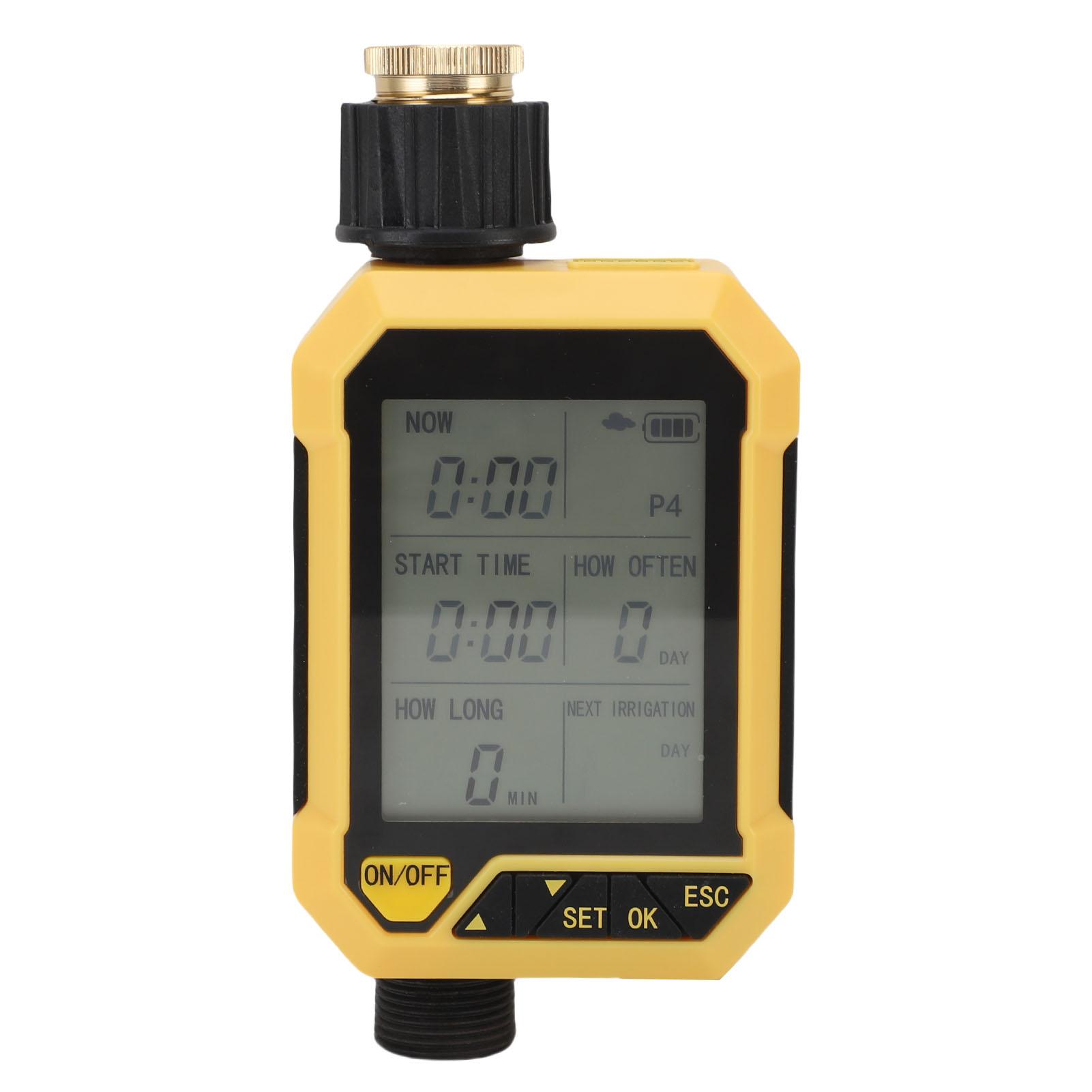 Watering Irrigation Timer, Programmable Garden Watering Hose Timer with Rain Sensor, Manual Automatic Watering System for Garden Yard
