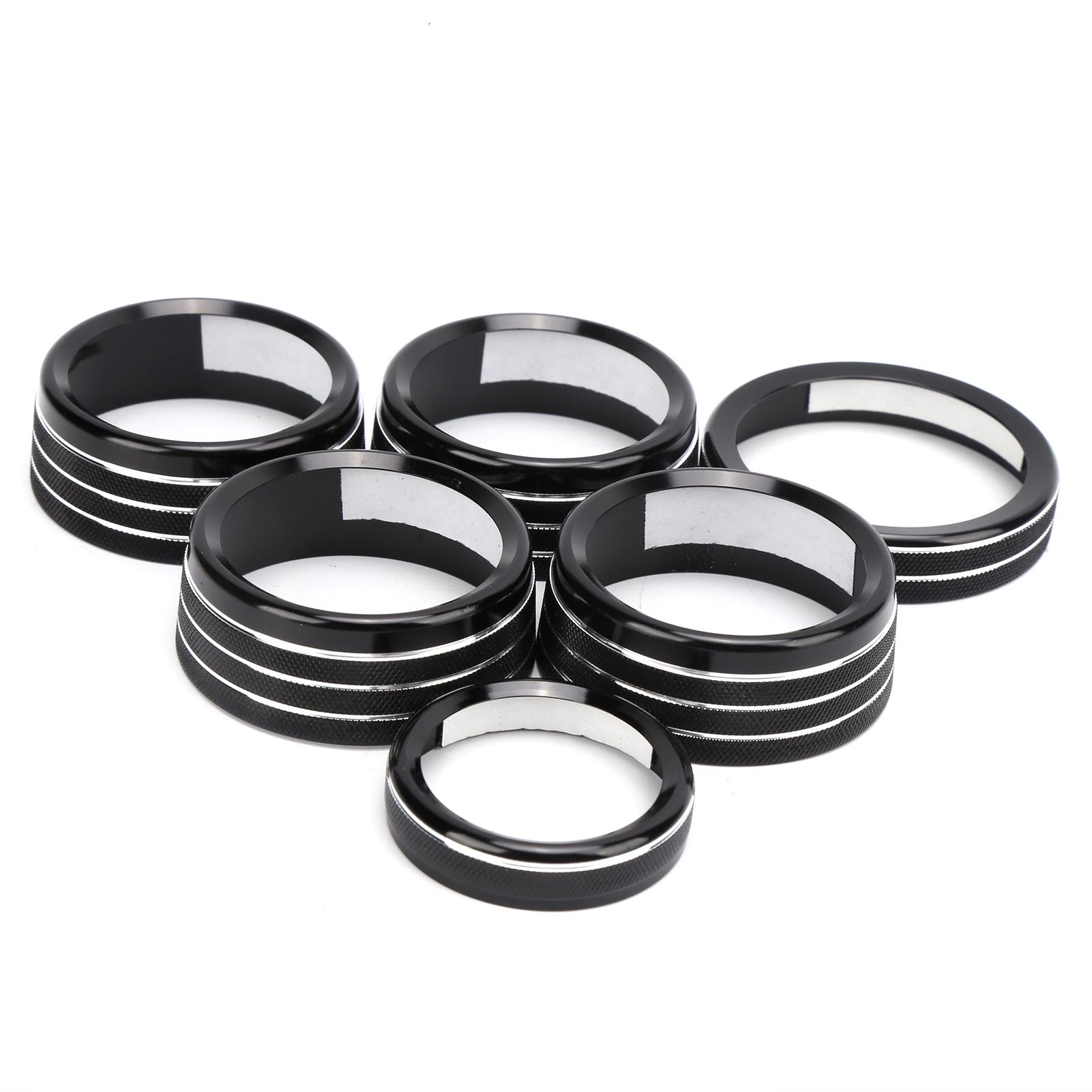 

6PCS Air Conditioner Audio Headlight Button Cover Kit Black Replacement for Ford F‑150 4‑Wheel Drive Trailer 2016‑2019