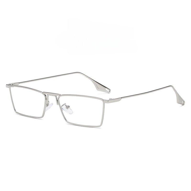 

The same gold silk small square glasses women s high intelligence sense plain face pure desire flat mirror anti-blue light can be matched with myopia flat glasses срібний