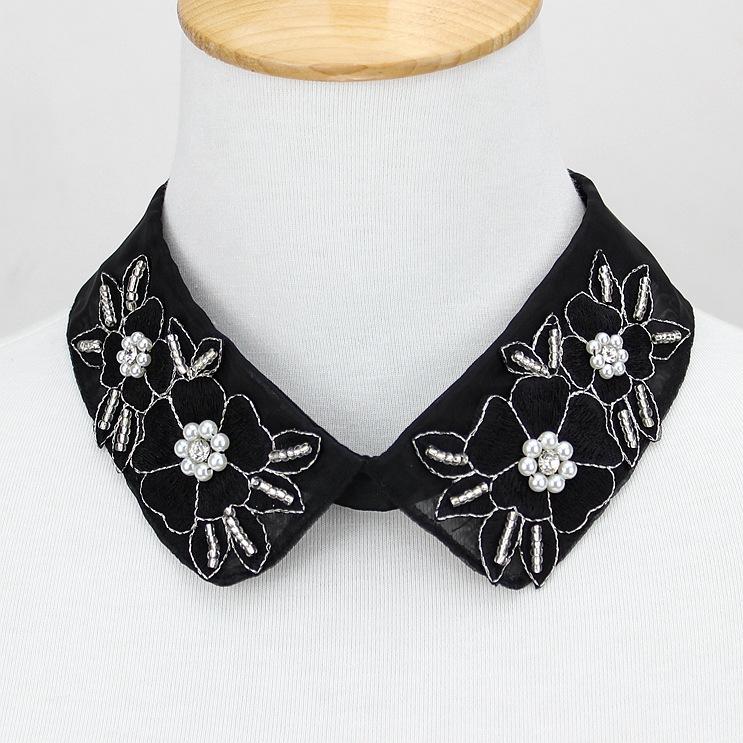 Perfekte Übereinstimmung Perlen Damen Falscher Kragen Hemd Spitze Abnehmbarer Kragen Für Damen Fake Kragen Abnehmbar Kleidung Accessoires Nep Kragen Halsband